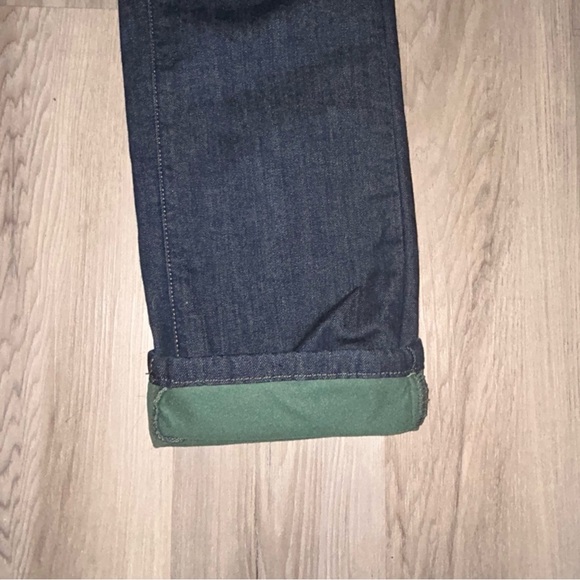 L.L. Bean Blue straight dark wash fleece lined Jean size 6 regular - Picture 5 of 5